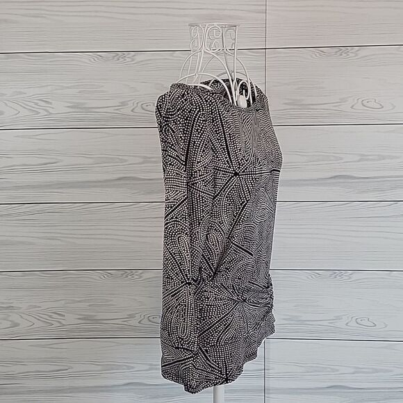 I.N.C black and white polka-dot blouse Women's Size M - Picture 5 of 9